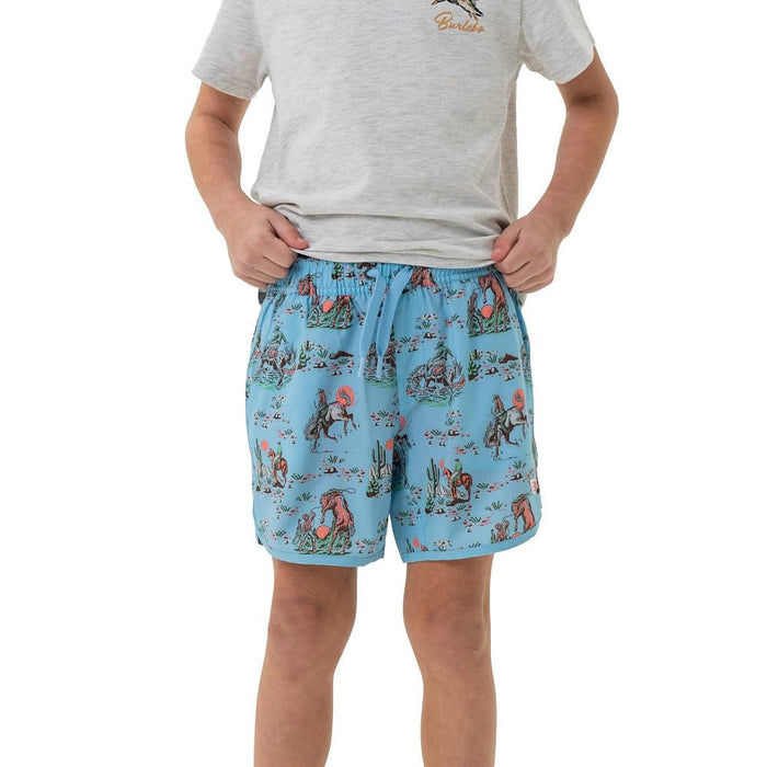 Boy's Cowboy Up Swim Trunks