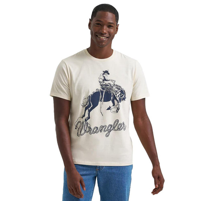 Men's Bucking Horse Antique White Tee Shirt