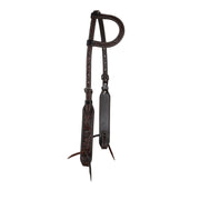 Heavy Oiled Antique Floral Single Ear Headstall