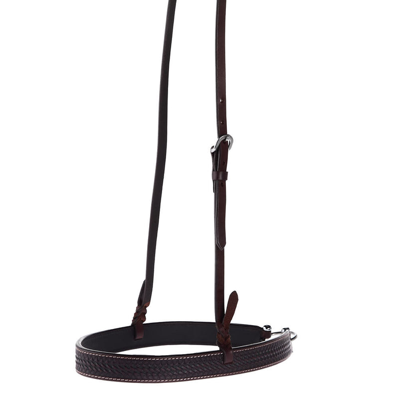 Heavy Oiled Basketweave Tooled Noseband