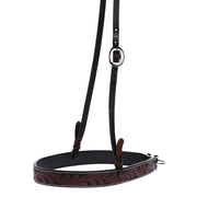 Heavy Oiled Floral Tooled Noseband
