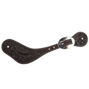 Heavy Oiled Dark Oak Mens Dove Wing Spur Straps