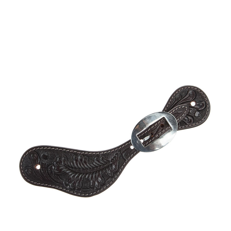Heavy Oiled Dark Oak Ladies Dove Wing Spur Straps