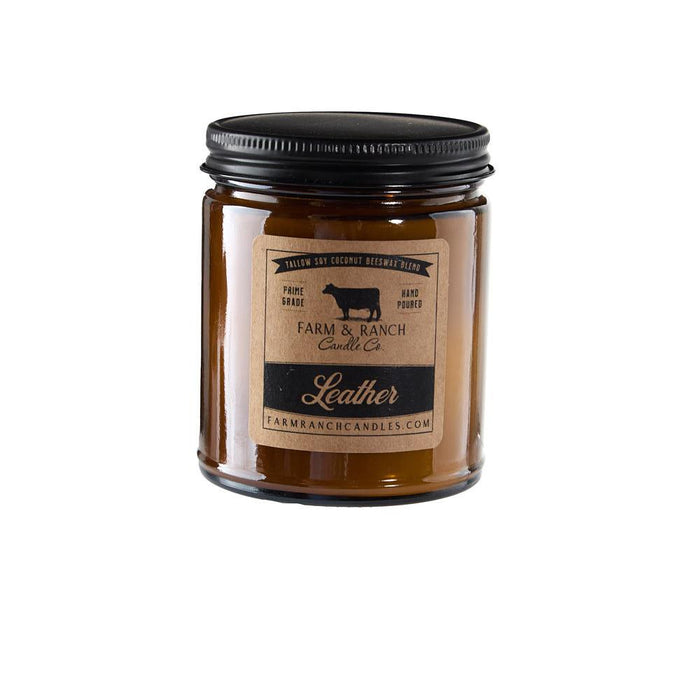 7oz Leather Candle
