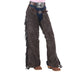 Youth Mocha Roughout with Chocolate Border Chaps
