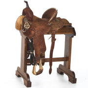 Used 14in Cheetah Roughtout Barrel Saddle
