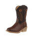 Kid's Brown Faux Vamp 6in Dark Brown Faux Top