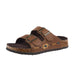 Women's Tan Oiled Aztec Sandal