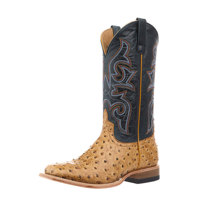 Men's Saddle Ranch Ostrich Print Vamp 13in Blue Oklahoma Top