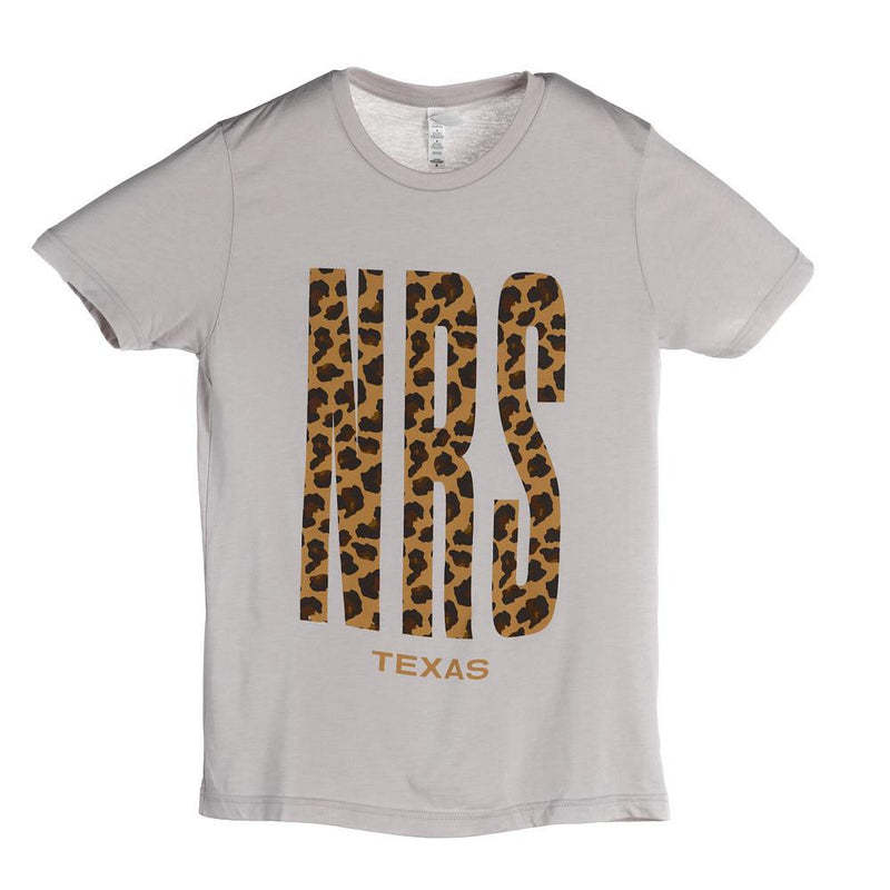 Texas Cool Grey Cheetah Logo Tee Shirt