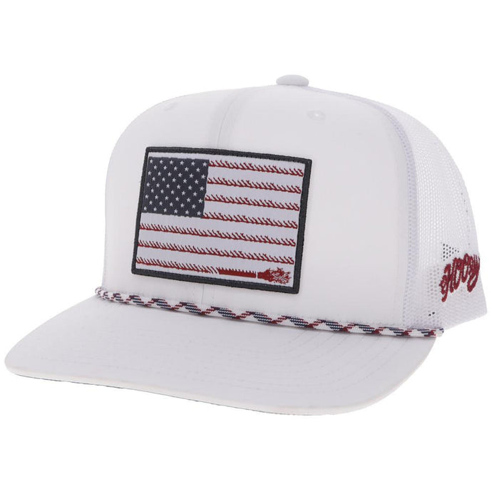 Men's White Liberty Roper Cap