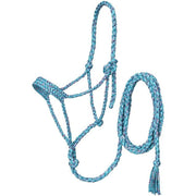 Teal Funfetti Mule Tape Halter with 10ft Lead Rope