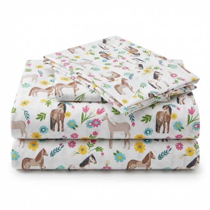 Horse Girls Daisy Pony Sheet Set