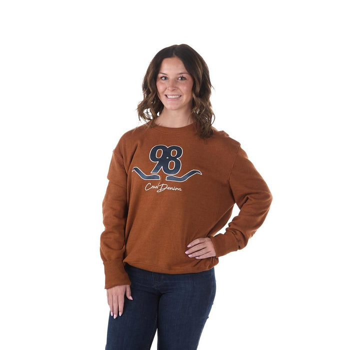 Women's Brown Logo Applique Sweatshirt