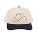 Ranch Cowboy Hat Outline Cream & Black Cap