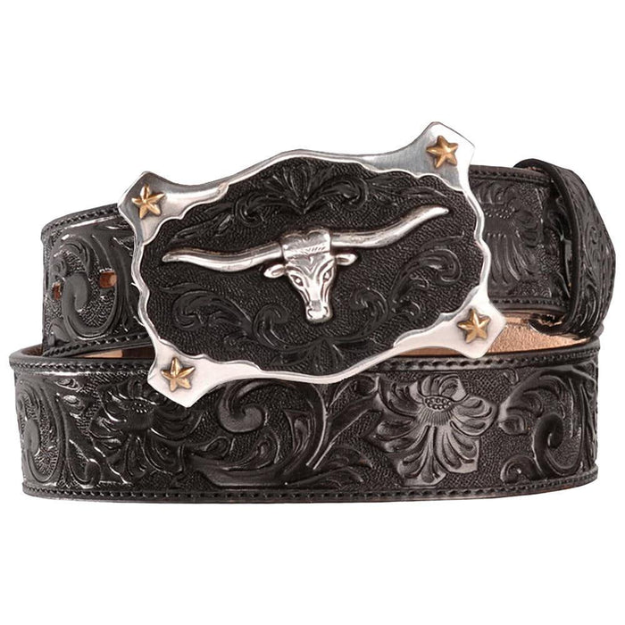 Men's Black Classic Longhorn Belt