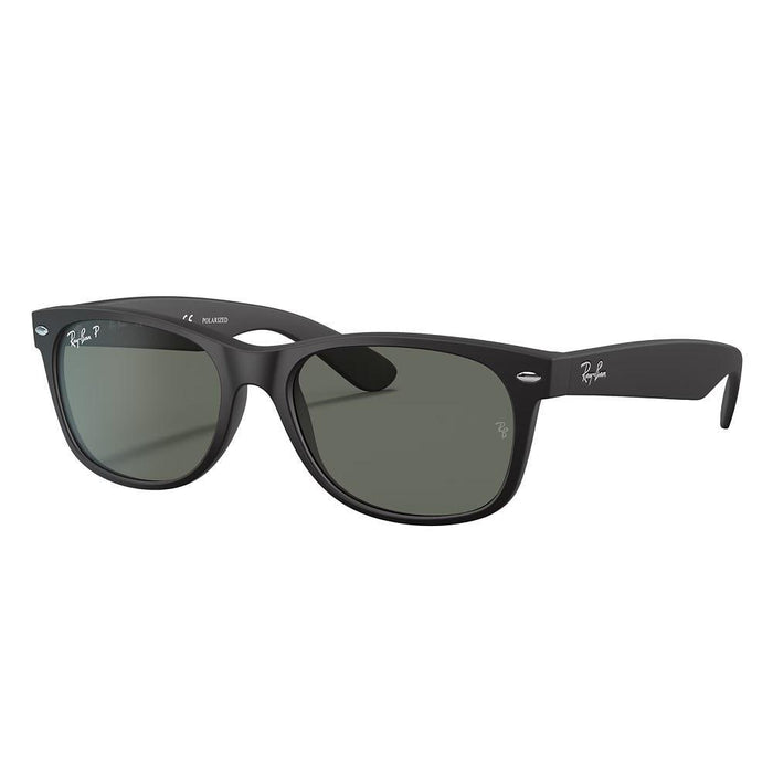 New Wayfarer Rubber Black & Green Polarized Sunglasses