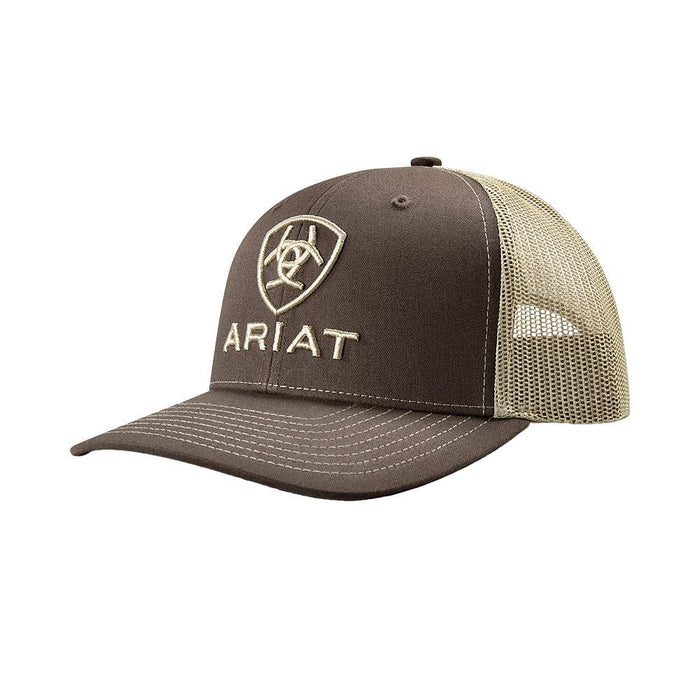 Men's Embroidered Logo Brown Cap
