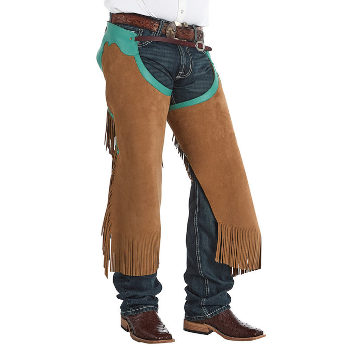 Cream Roughout with Teal Border Arizona Chinks