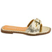 Women's Gold Crinkle Metallic Clam Bake Sandal