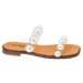 Women's Clear Catch A Buzz Pearl Flat Sandal