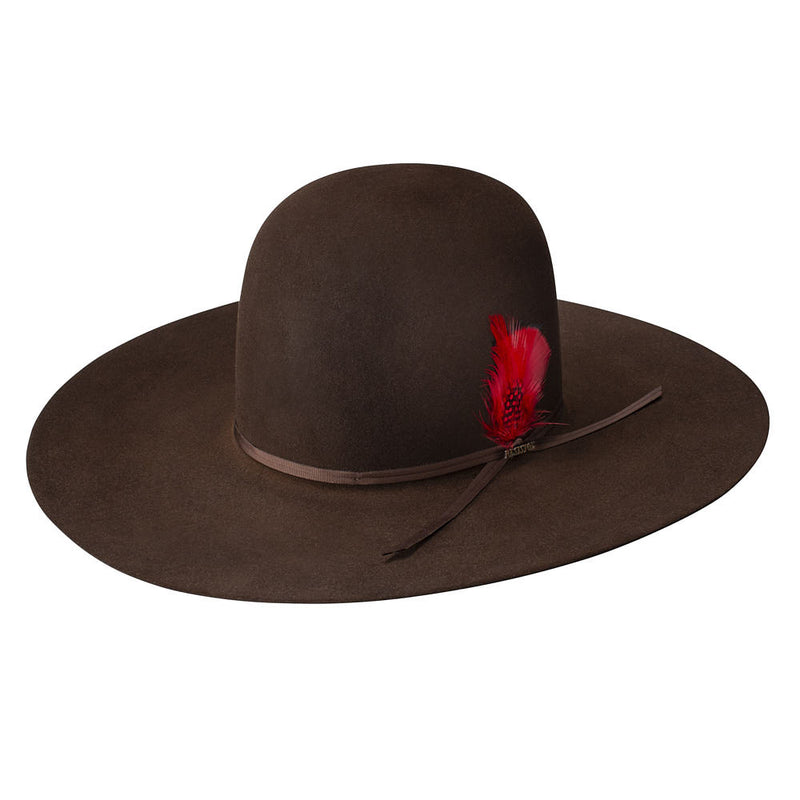Chute 5 7X Chocolate Open Crown 5in Brim Felt Hat
