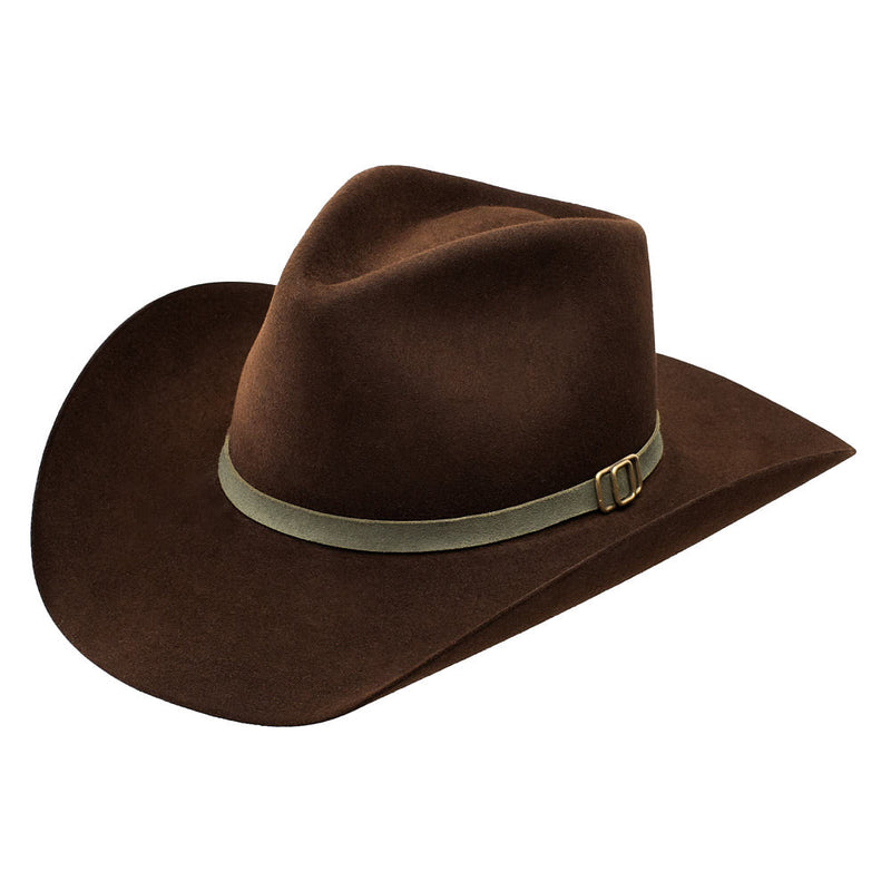 5X Aspen Chocolate 3 1/2in Brim Precreased Felt Hat