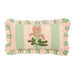 Green Ruffle Floral Pillow