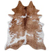 Small Faux Cowhide Light Bridle Accent Rug