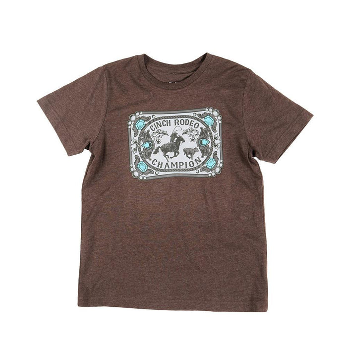Boy's Brown Rodeo Champion Tee Shirt