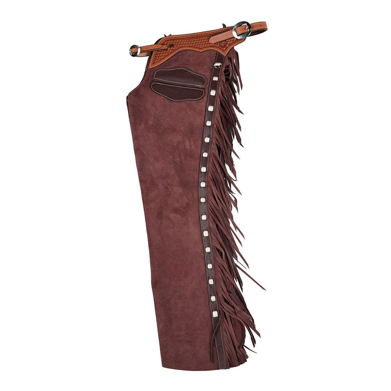 Roughout Burgundy and White Lace Small Chaps