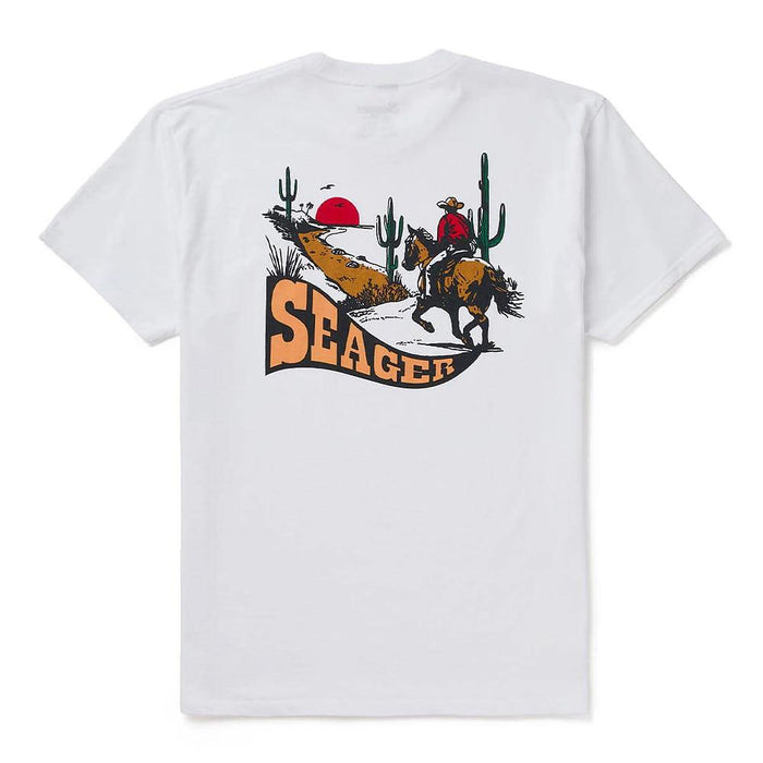 Men's White Long Ride Tee Shirt