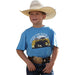 Boy's Living The Farm Life Blue Tee Shirt
