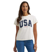 Women's USA Applique Egret Tee Shirt
