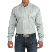 Men's Light Blue Striped Shirt