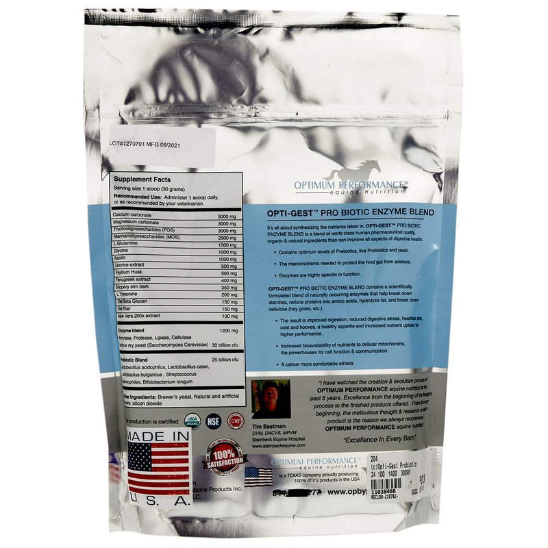 Optimum Performance Opti-Gest Probiotic Enyme Support