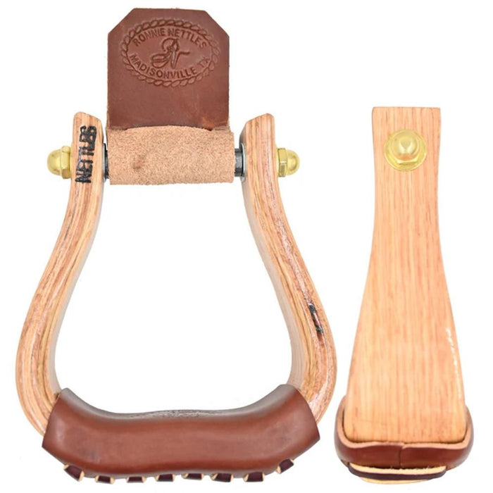 2in Youth Varnish Flatbottom Stirrups