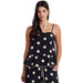 Women's Black Polka Dot with Bow Detail Tank