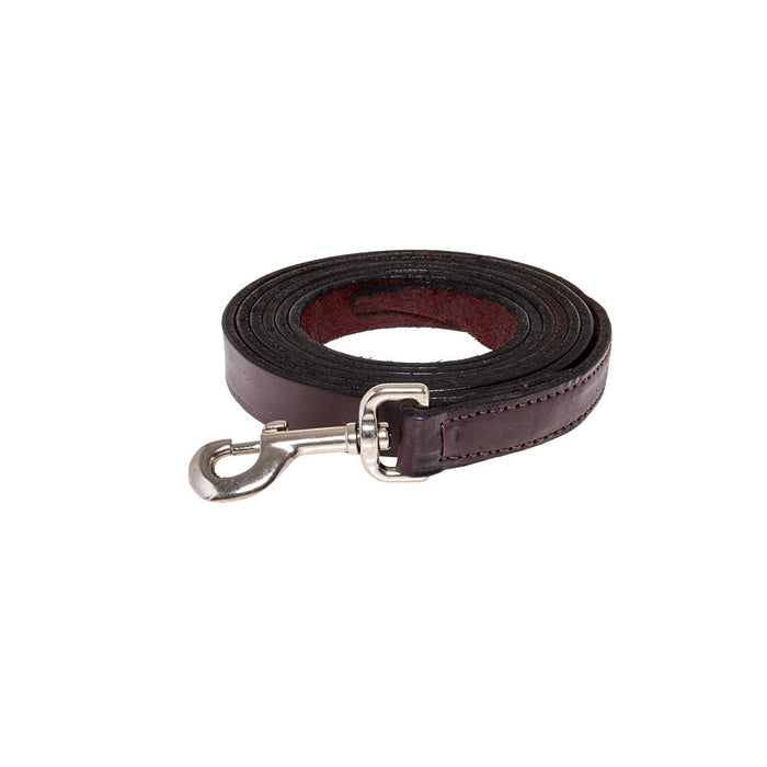 Dark Oiled Leather Show Lead with Snap