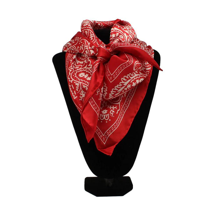 Red Bandana Print Wild Rag