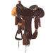 Chocolate Roughout Calf Roper with Quilted Grey Seat