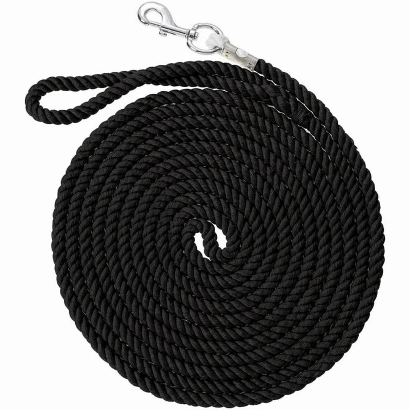 1/2in x 25ft Black Cotton Lunge Line