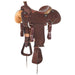 Chocolate Roughout Calf Roper with Bullhide Seat