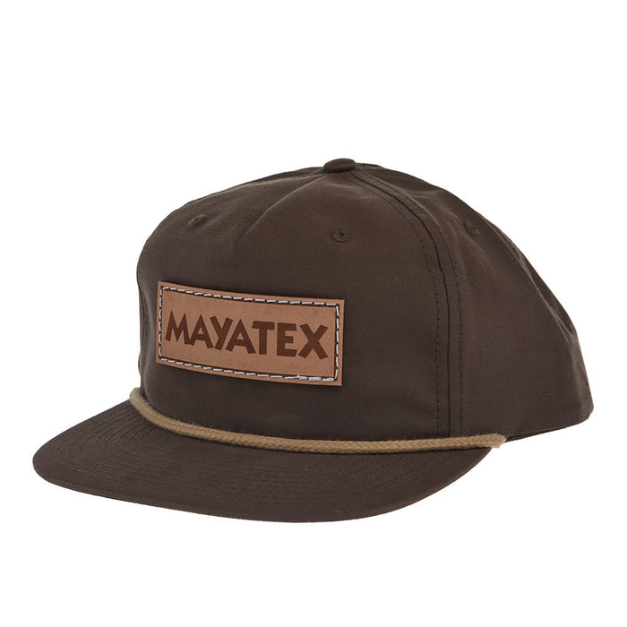 Mocha with Khaki Rope Leather Patch Logo Cap