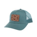Smoke Blue Leather Patch Mesh Back Cap