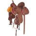Youth Roughout Pink Buckstitch Barrel Saddle