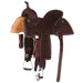 14.5in Chocolate Roughout Diamond Buckstitch Flex Tree Barrel Saddle