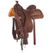 Chocolate Roughout 15in Team Roping Saddle