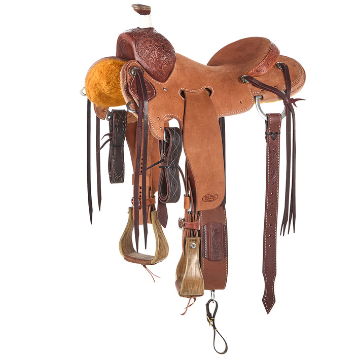 1/8 Breed Floral Stripdown Seat Rig Ranch Saddle