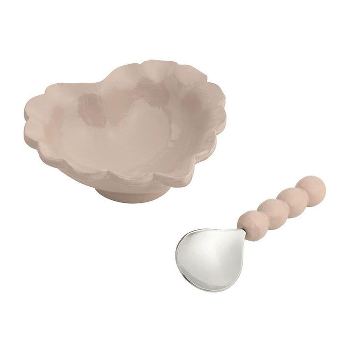 Taupe Heart Candy Dish Set